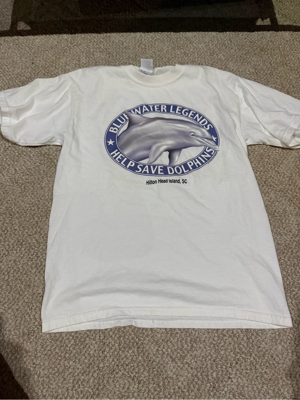 Active USA Ultra Cotton Tee - White with Blue Label